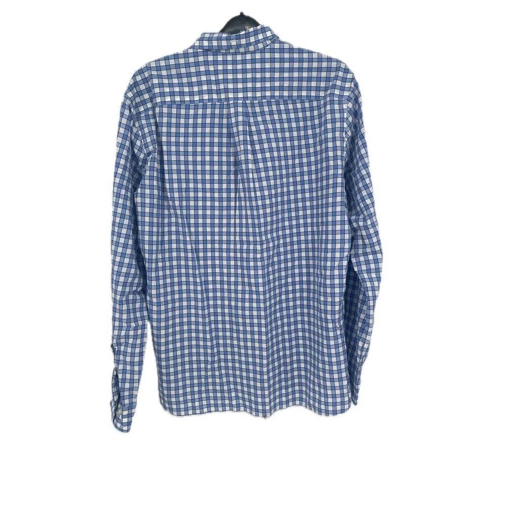 Brooks Brothers Red Fleece‎ XL Blue White Gingham Button Down Shirt 100021239